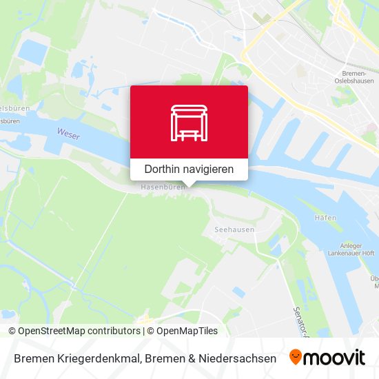 Bremen Kriegerdenkmal Karte
