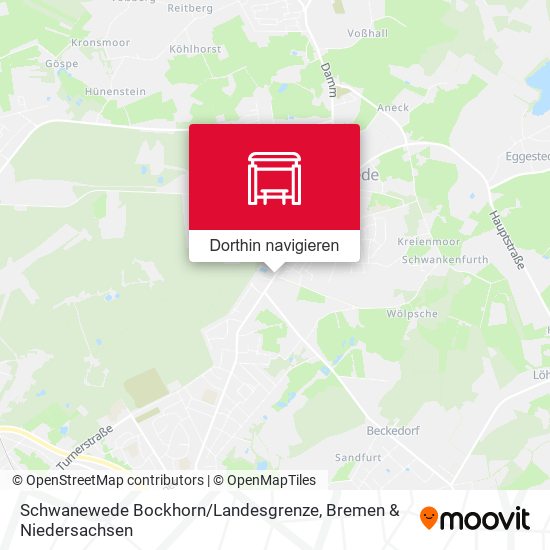 Schwanewede Bockhorn / Landesgrenze Karte
