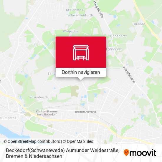 Beckedorf(Schwanewede) Aumunder Weidestraße Karte