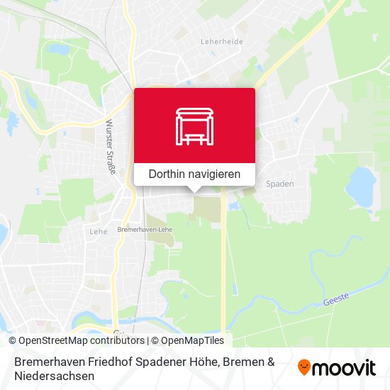 Bremerhaven Friedhof Spadener Höhe Karte