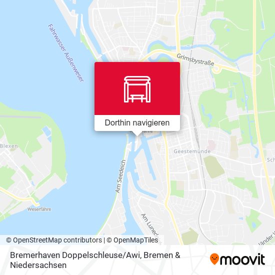Bremerhaven Doppelschleuse/Awi Karte