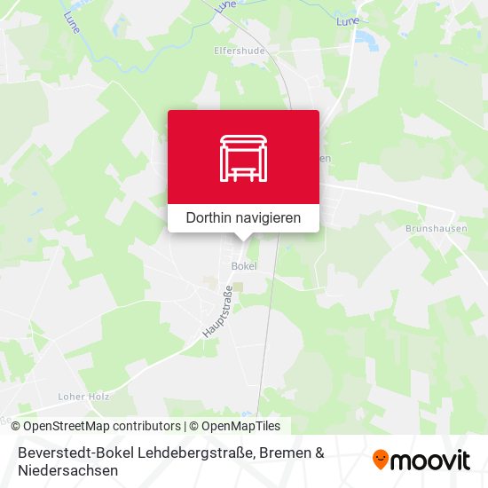 Beverstedt-Bokel Lehdebergstraße Karte