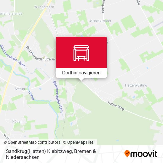 Sandkrug(Hatten) Kiebitzweg Karte