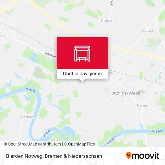 Bierden Notweg Karte