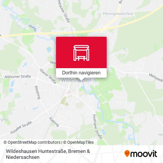 Wildeshausen Huntestraße Karte