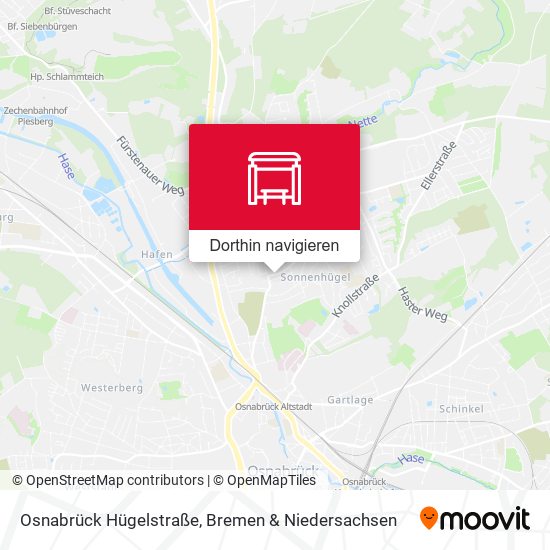Osnabrück Hügelstraße Karte