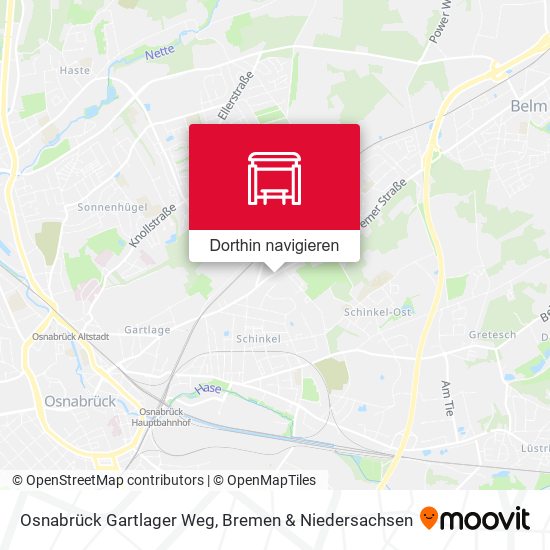 Osnabrück Gartlager Weg Karte