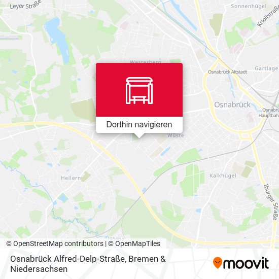 Osnabrück Alfred-Delp-Straße Karte