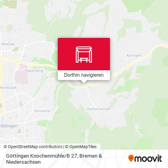 Göttingen Knochenmühle/B 27 Karte