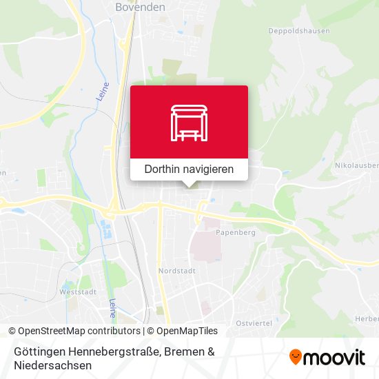 Göttingen Hennebergstraße Karte