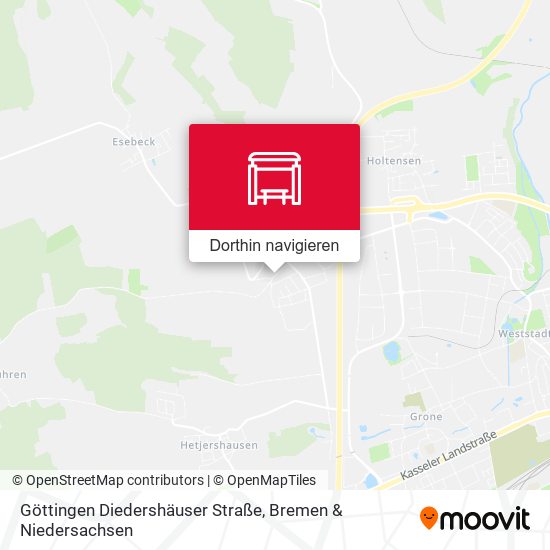 Göttingen Diedershäuser Straße Karte