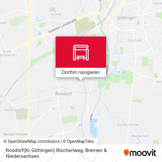 Rosdorf(Kr Göttingen) Rischenweg Karte