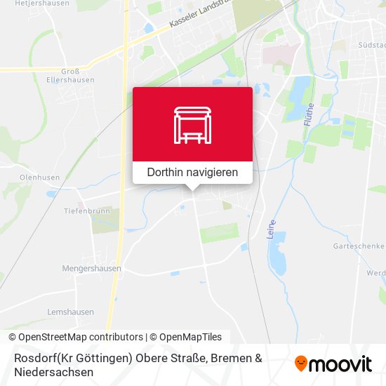 Rosdorf(Kr Göttingen) Obere Straße Karte