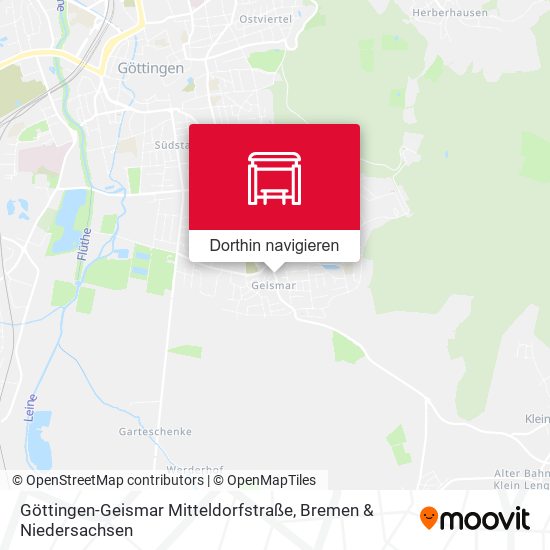 Göttingen-Geismar Mitteldorfstraße Karte