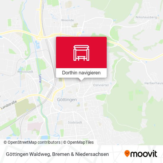 Göttingen Waldweg Karte