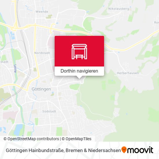 Göttingen Hainbundstraße Karte