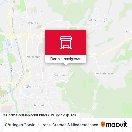 Göttingen Corvinuskirche Karte