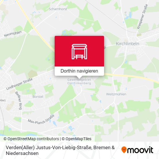 Verden(Aller) Justus-Von-Liebig-Straße Karte