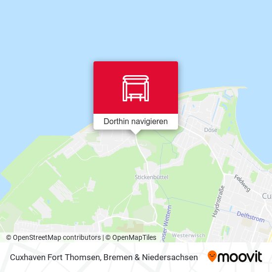 Cuxhaven Fort Thomsen Karte
