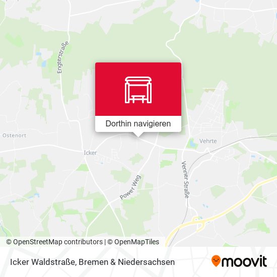 Icker Waldstraße Karte