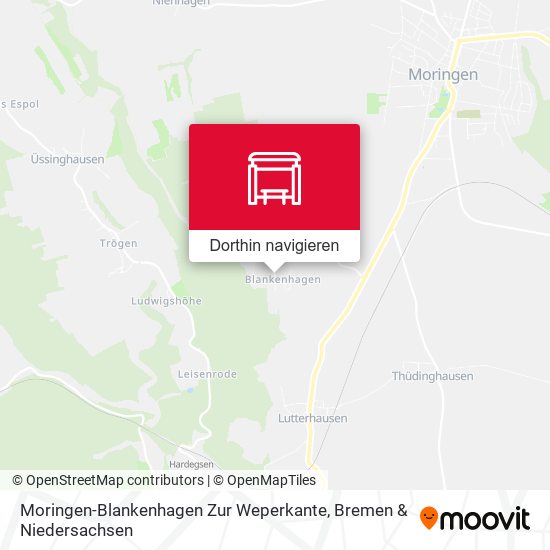 Moringen-Blankenhagen Zur Weperkante Karte