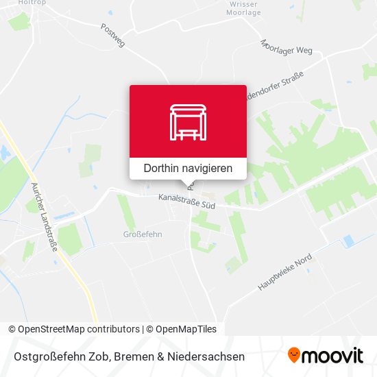 Ostgroßefehn Zob Karte