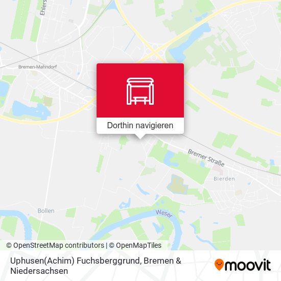 Uphusen(Achim) Fuchsberggrund Karte