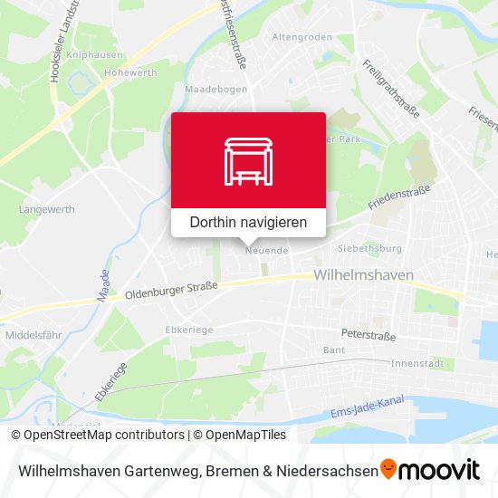 Wilhelmshaven Gartenweg Karte
