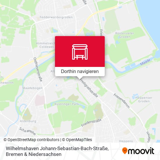 Wilhelmshaven Johann-Sebastian-Bach-Straße Karte