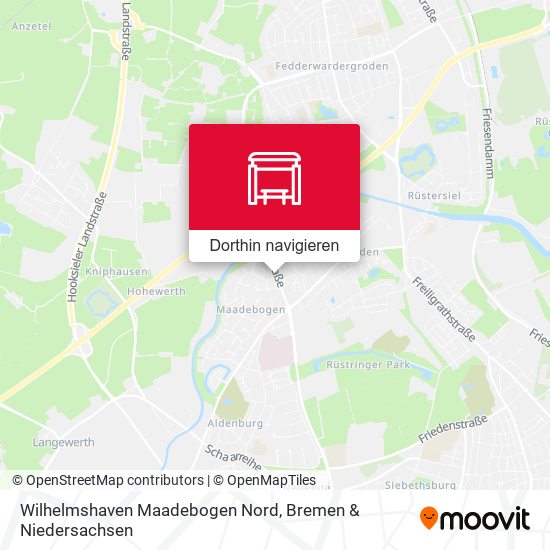 Wilhelmshaven Maadebogen Nord Karte