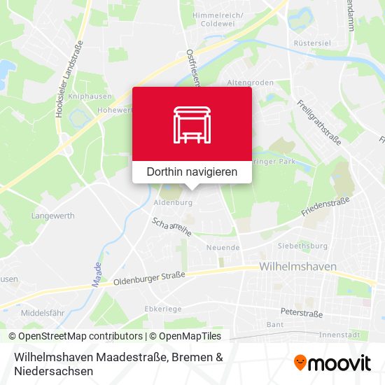 Wilhelmshaven Maadestraße Karte