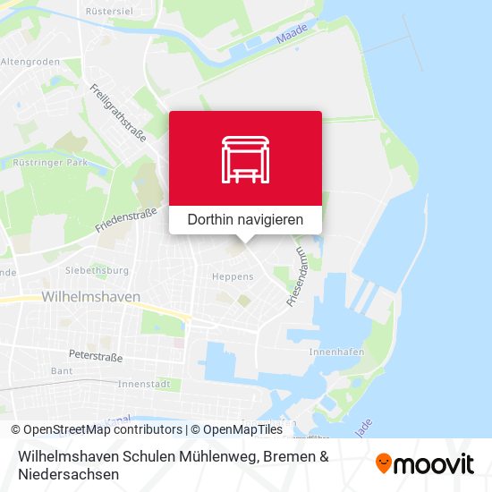 Wilhelmshaven Schulen Mühlenweg Karte