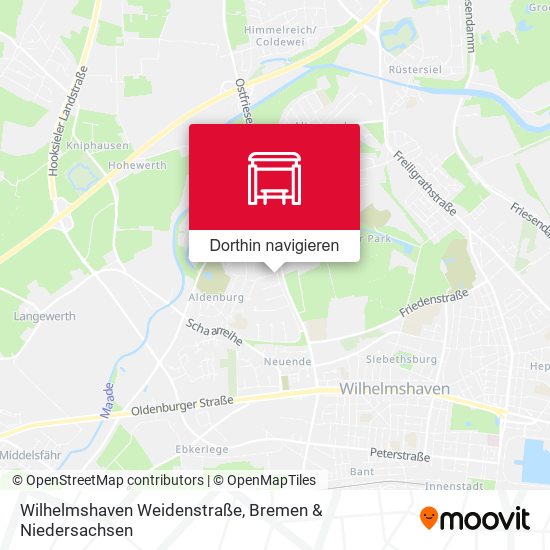 Wilhelmshaven Weidenstraße Karte