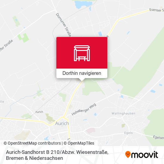 Aurich-Sandhorst B 210 / Abzw. Wiesenstraße Karte