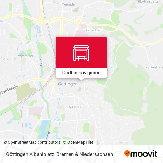Göttingen Albaniplatz Karte