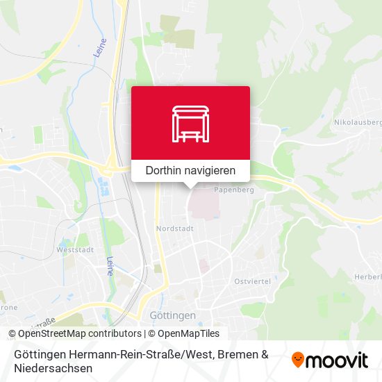 Göttingen Hermann-Rein-Straße / West Karte
