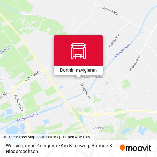 Warsingsfehn Königsstr. / Am Kirchweg Karte