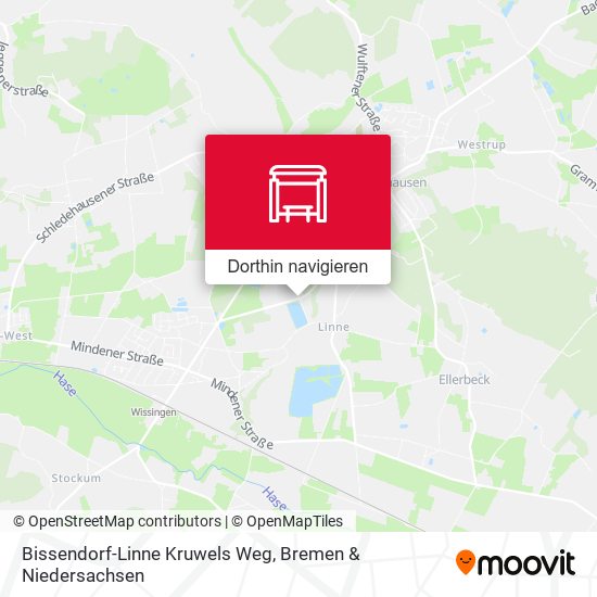Bissendorf-Linne Kruwels Weg Karte