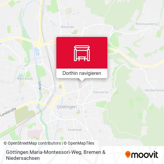Göttingen Maria-Montessori-Weg Karte