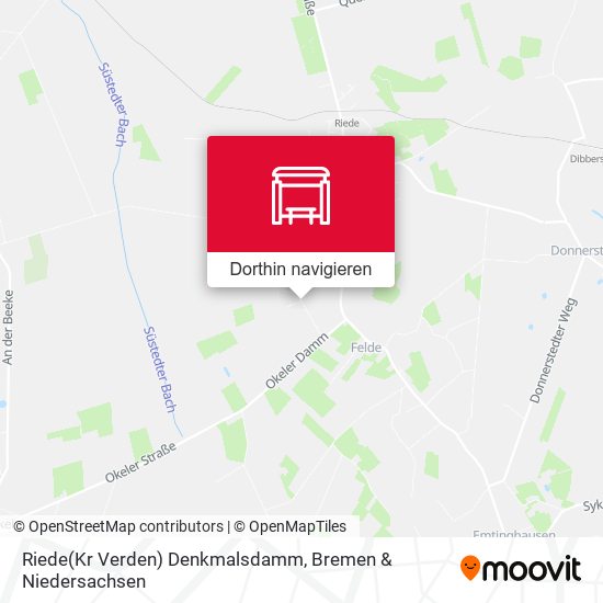 Riede(Kr Verden) Denkmalsdamm Karte
