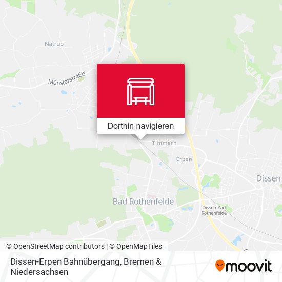 Dissen-Erpen Bahnübergang Karte