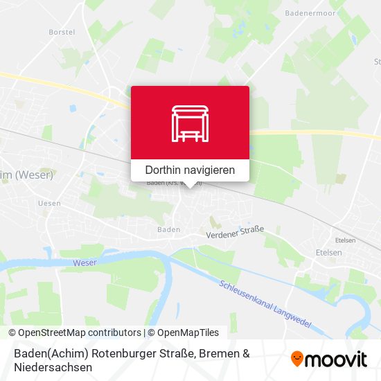Baden(Achim) Rotenburger Straße Karte