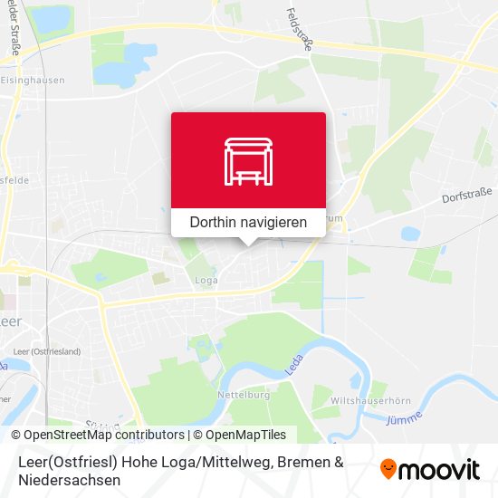 Leer(Ostfriesl) Hohe Loga / Mittelweg Karte
