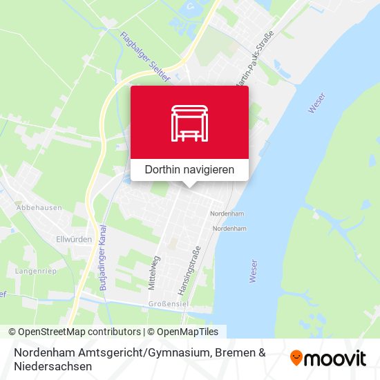 Nordenham Amtsgericht / Gymnasium Karte