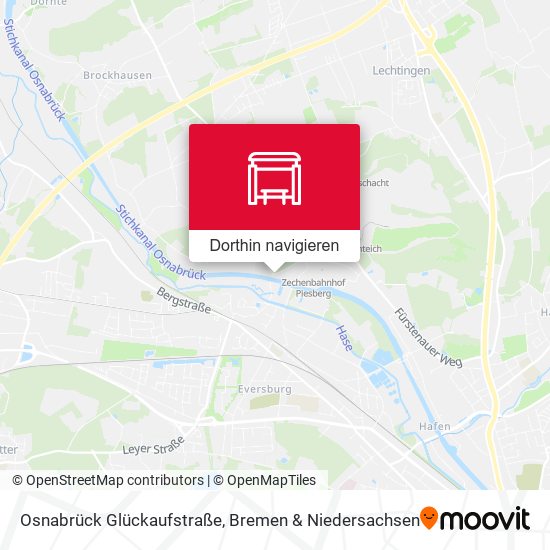 Osnabrück Glückaufstraße Karte