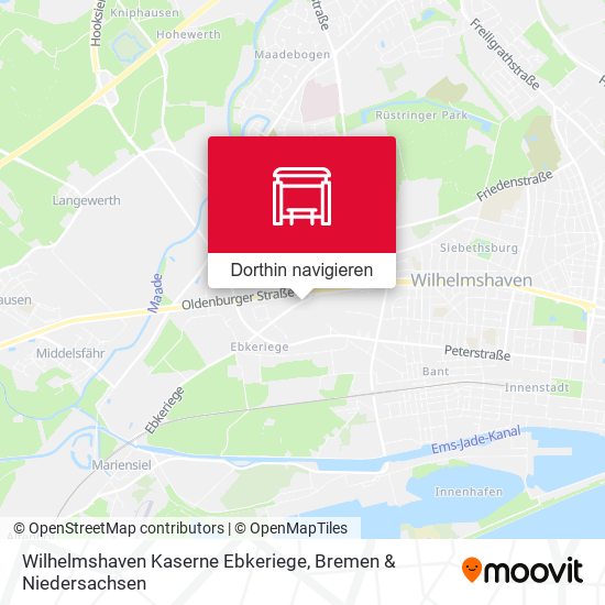 Wilhelmshaven Kaserne Ebkeriege Karte