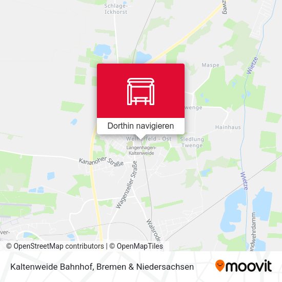 Kaltenweide Bahnhof Karte