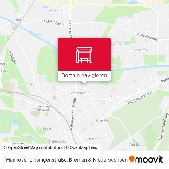 Hannover Linsingenstraße Karte
