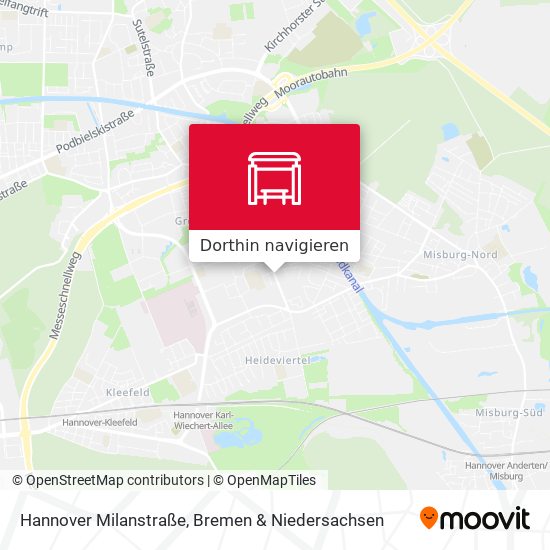 Hannover Milanstraße Karte