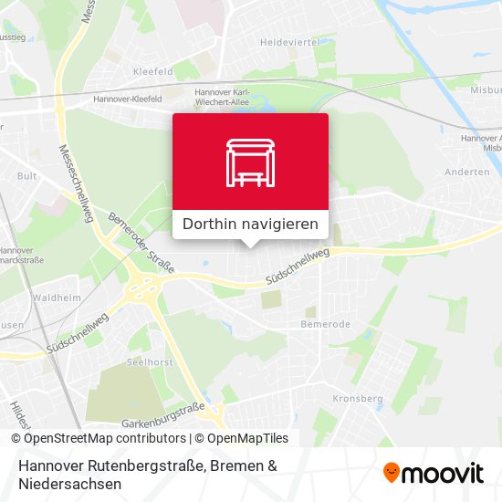 Hannover Rutenbergstraße Karte